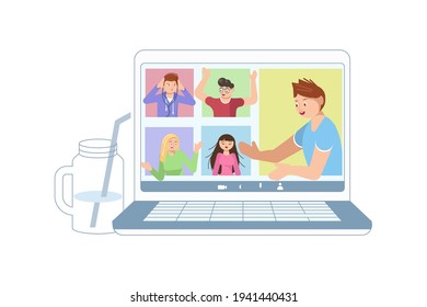 Diferentes personas participando en videoconferencia