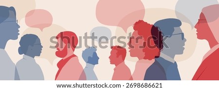 Different people talking to each other.