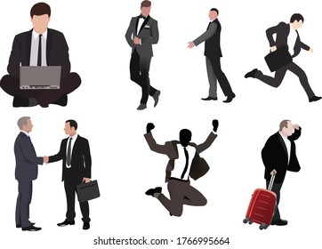 different people who cheer and work and jump