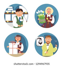 different people at work