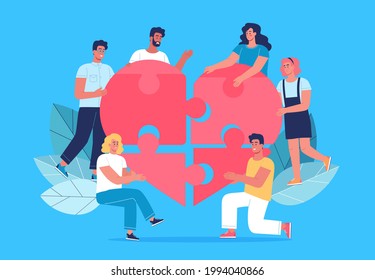 Diferentes personas trabajan juntas para ilustraciones vectoriales de objetivos de caridad.