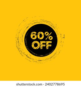 Different percent discount sticker discount price tag set. Red round speech bubble shape promote buy now with sell off up to 60