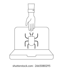 different phishing scenes and situations. Human hand with icon and image. Cyber crimes committed by hackers and hackers stealing personal data, banking credentials and information