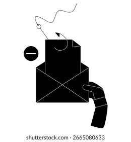 diferentes escenas y situaciones de phishing. Mano humana con ícono y Imagen. Ciberdelitos cometidos por hackers y hackers que roban datos personales, credenciales bancarias e información