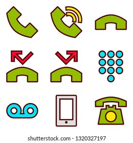 Different Phone Interactions Icons