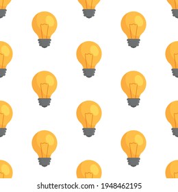 Different physics devices. Vector illustration of a light bulb pattern. 