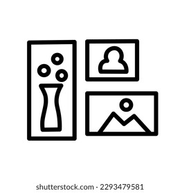Different pictures on white background