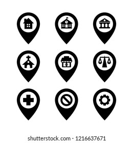 Different pin places