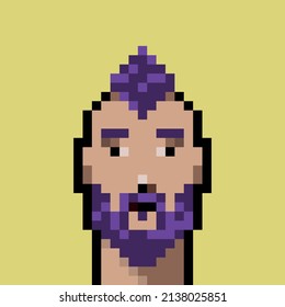 Different pixelart portrait vector drawings. A series of cute characters that you can use in every field.