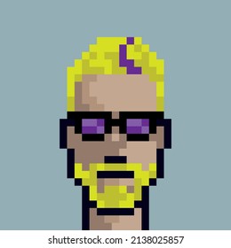 Verschiedene Pixelart-Vektorgrafik-Zeichnungen. Eine Reihe süßer Zeichen, die Sie in jedem Feld verwenden können.