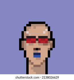 Different pixelart portrait vector drawings. A series of cute characters that you can use in every field.