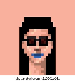 Different pixelart portrait vector drawings. A series of cute characters that you can use in every field.