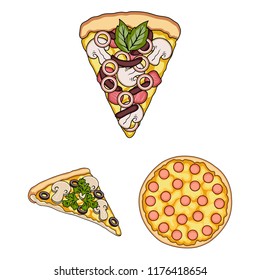 Pizza Vector Version Stock Vector (Royalty Free) 187548023 | Shutterstock