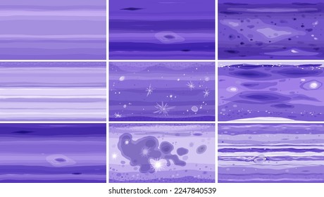 Different planet textures set illustration
