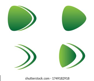 Different play button design for web. Digital motion sign.