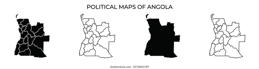 Different political maps of Angola show the countrys regions and administrative divisions. Each map highlights boundaries in varying ways for clearer understanding.