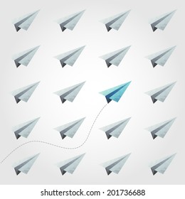 different polygon paper plane vector