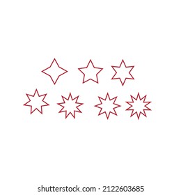 Different polygons. stars. Vector illustration.