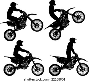 Different Poses Dirt Rider