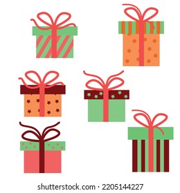 The different present. Flat illustration. Vector illustration