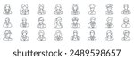 Different professions avatars icons set, Included icons as accountant, chef, teacher, doctor and more symbols collection, logo isolated vector illustration