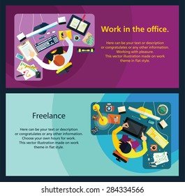 Different professions. This vector illustration made on bussiness theme in flat style.  