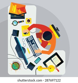 Different professions. This vector illustration made on business theme in flat style.  