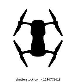 Different quadcopter icons . Icons of flying drones . Top view