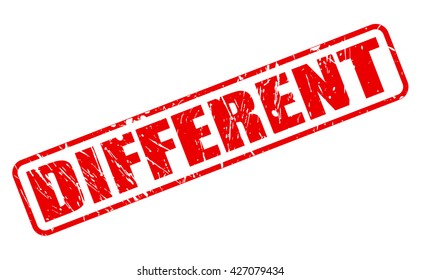 DIFFERENT red stamp text on white