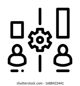 verschiedene Ressourcen von Menschen Symbol Vektorillustration. verschiedene Ressourcen von Menschen unterschreiben. einzelne Kontursymbolgrafik