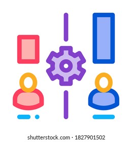 different resources of people icon vector. different resources of people sign. color contour symbol illustration