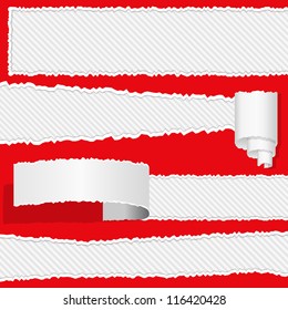 Different ripped paper, vector eps10 illustration