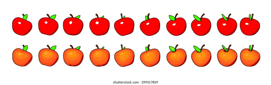 different rotation apple