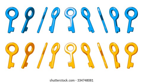 Different rotation key  Animated frame.