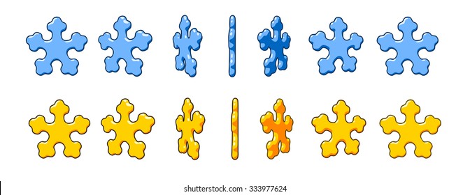 Different rotation stars Animated frame.