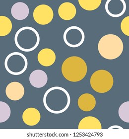 Different Rounds and Circles Seamless vector EPS 10  Abstract geometric pattern 
