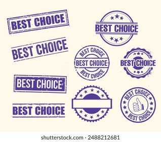 Different Rubber Stamp Seal Set. Business Vector Illustrations Isolated Background