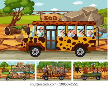 Zoo Cartoon Animals Bus Images, Stock Photos u0026 Vectors  Shutterstock