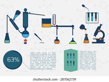 Different scientific labs tubes.