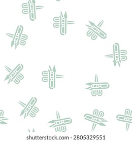 different scissors glyph vector seamless pattern. different scissors signthin illustration