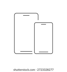 Diferentes tamanhos de tela de telefones celulares conjunto de contorno