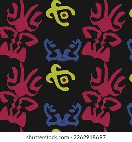 Different seamless background on the black background 