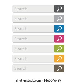 Different Search Bar Fields - Vector Illustrations - Isolated On White Background
