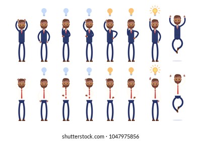 different search options and find ideas. indian businessman. cartoon character set.