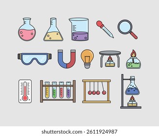 Different set of experimental tool icons