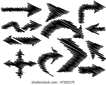 different shape of arrows