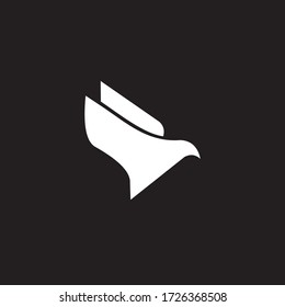 Silueta de pájaro estilizada con diferentes variaciones de color. Icono del vector.