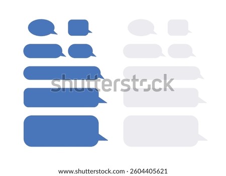 Different Shape Message Bubbles for Texting and Messaging