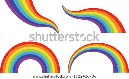 Different shaped colorful rainbow collection isolated on white background Foto stock © 