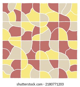 Сolorful and different shaped elements in doodle style as background, texture, pattern. Freehand drawing. Doodle. Hand Drawn. Trendy colors.	